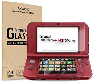 (2 in 1) Tempered Glass Screen Protector   HD Clear Crystal PET Screen Protective Filter Compatible with 3DS XL/New 3DS XL