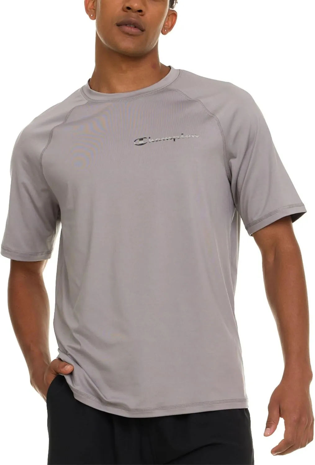Champion Rash Guard for Men Short Sleeve, Mens Swim Shirt, Sun Shirt UPF  50 UV Protection, SPF Quick Drying Rashguard