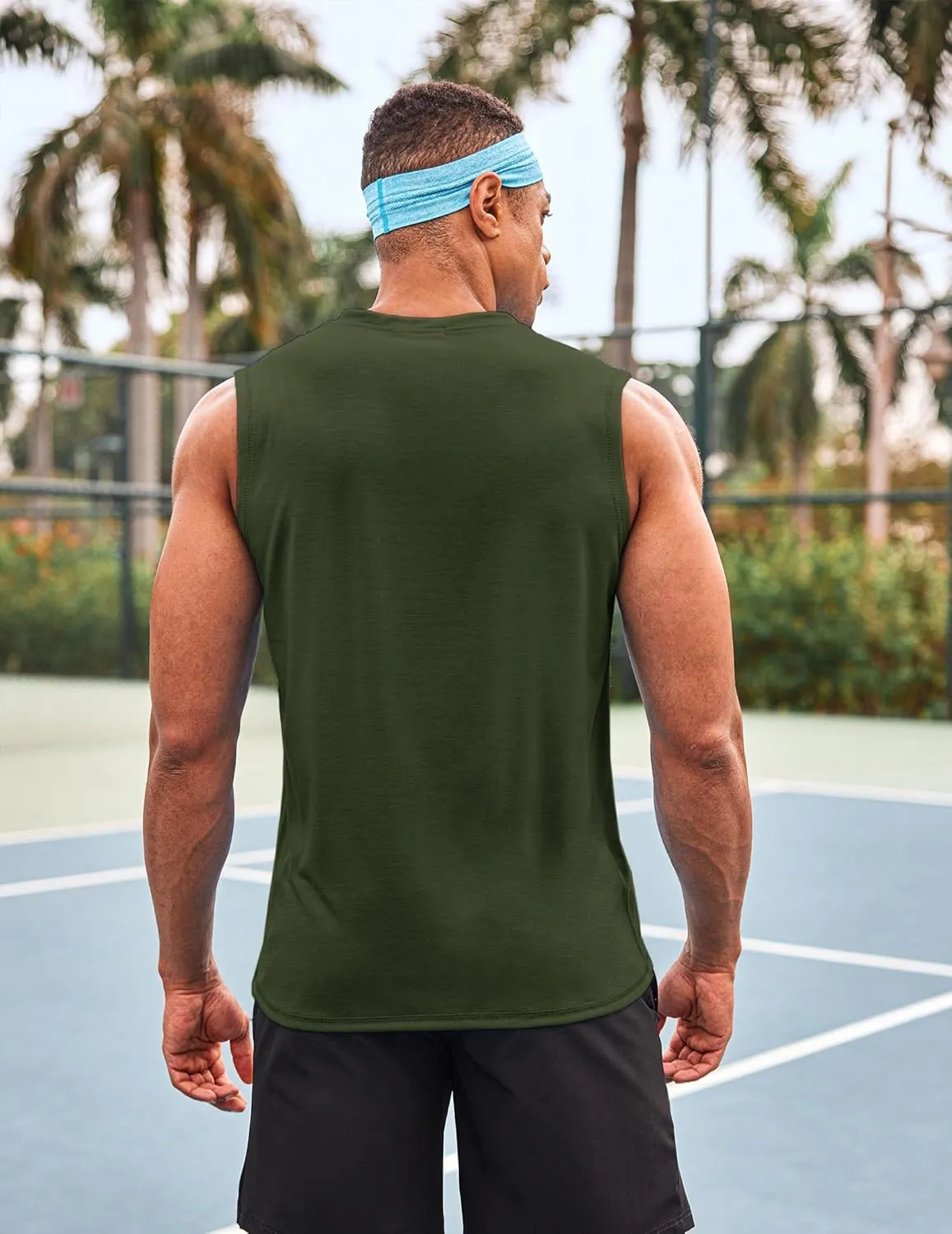 COOFANDY Men's 3 Pack Workout Tank Tops Gym Sleeveless Shirts V Neck Bodybuilding Muscle Tee Shirt