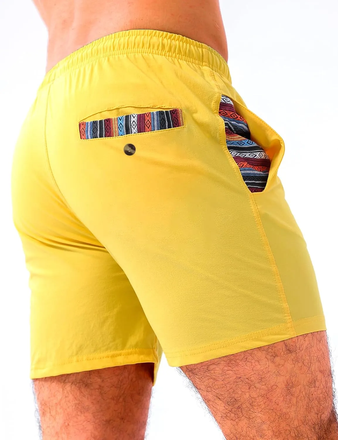 Loopory Mens Casual Shorts-Drawstring Summer Beach Stretch Twill Golf Shorts-Anti-Wrinkle Fabric-5"&7"