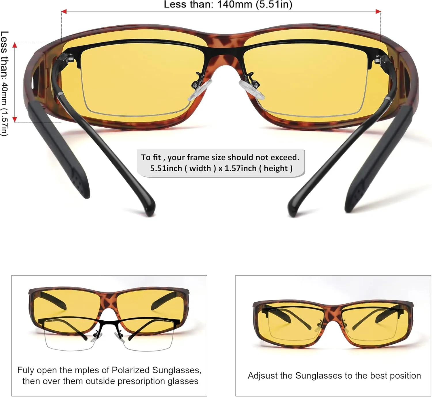 MEETSUN Fit Over Glasses Sunglasses for Men Women,Wrap Around Sunglasses Polarized UV400 Protection