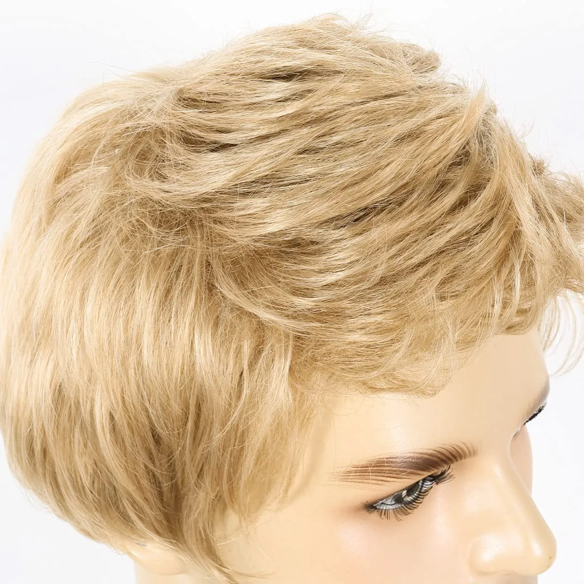 Mens Blonde Wig Short Straight Synthetic Blonde Hair Wigs for Male Guy Daily Wear Anime Costume Halloween Cosplay Party