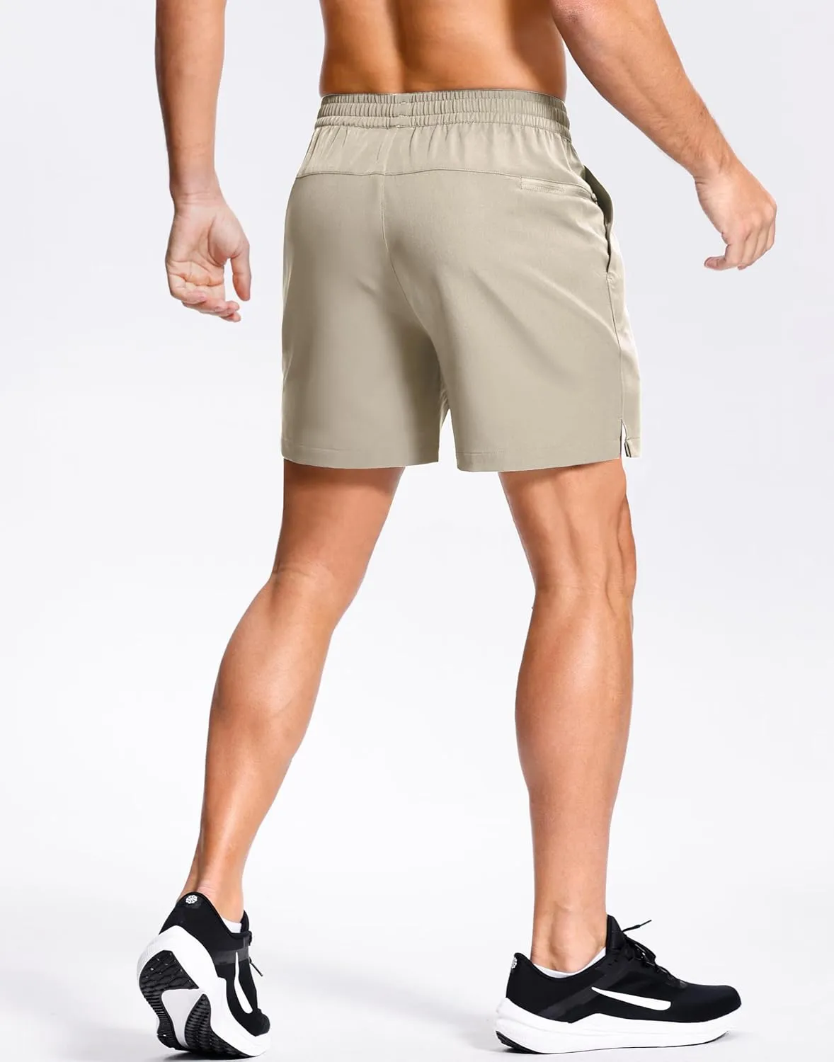 Men's Lightweight Athletic Shorts with Zipper Pockets 7"/5"/9" Gym Workout Running Quick Dry Tennis Shorts for Men