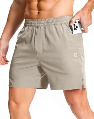 Men's Lightweight Athletic Shorts with Zipper Pockets 7"/5"/9" Gym Workout Running Quick Dry Tennis Shorts for Men