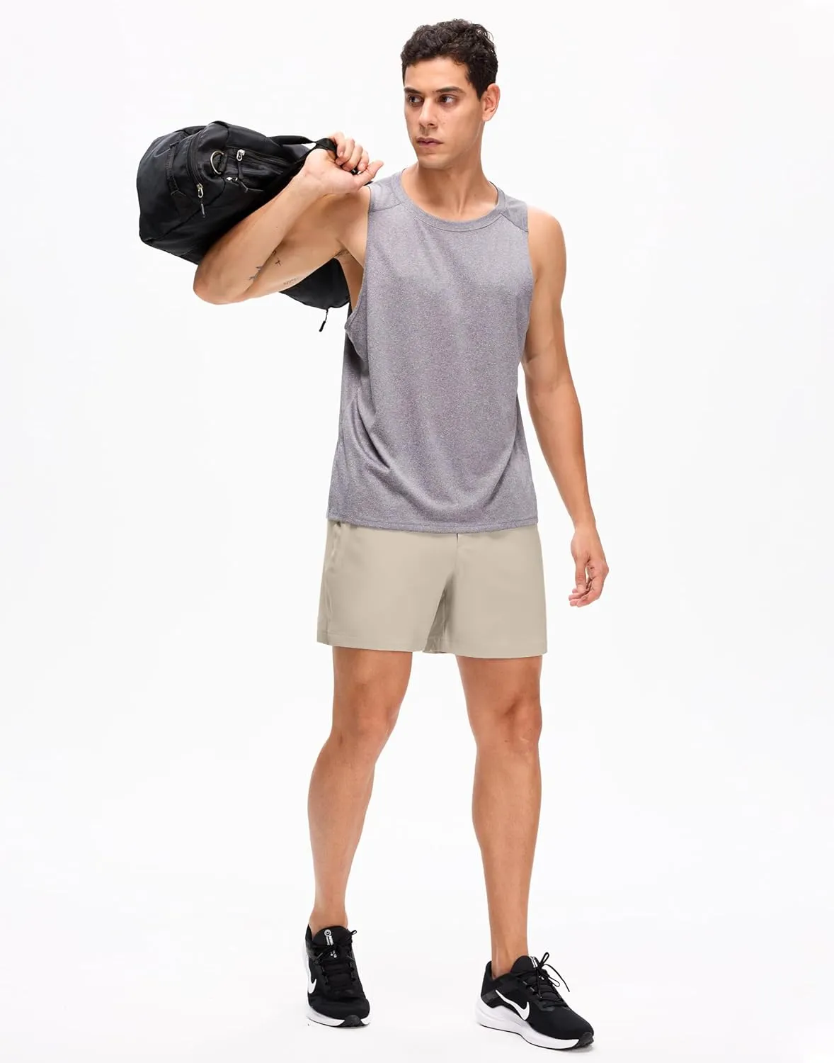 Men's Lightweight Athletic Shorts with Zipper Pockets 7"/5"/9" Gym Workout Running Quick Dry Tennis Shorts for Men