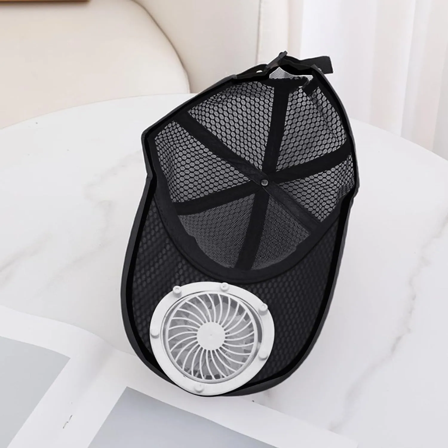 Solar Fan Hat, Mesh Baseball Cap with Solar Fan, Summer UV Protection Sun Hat, Solar Powered/USB Charging Fan Cap